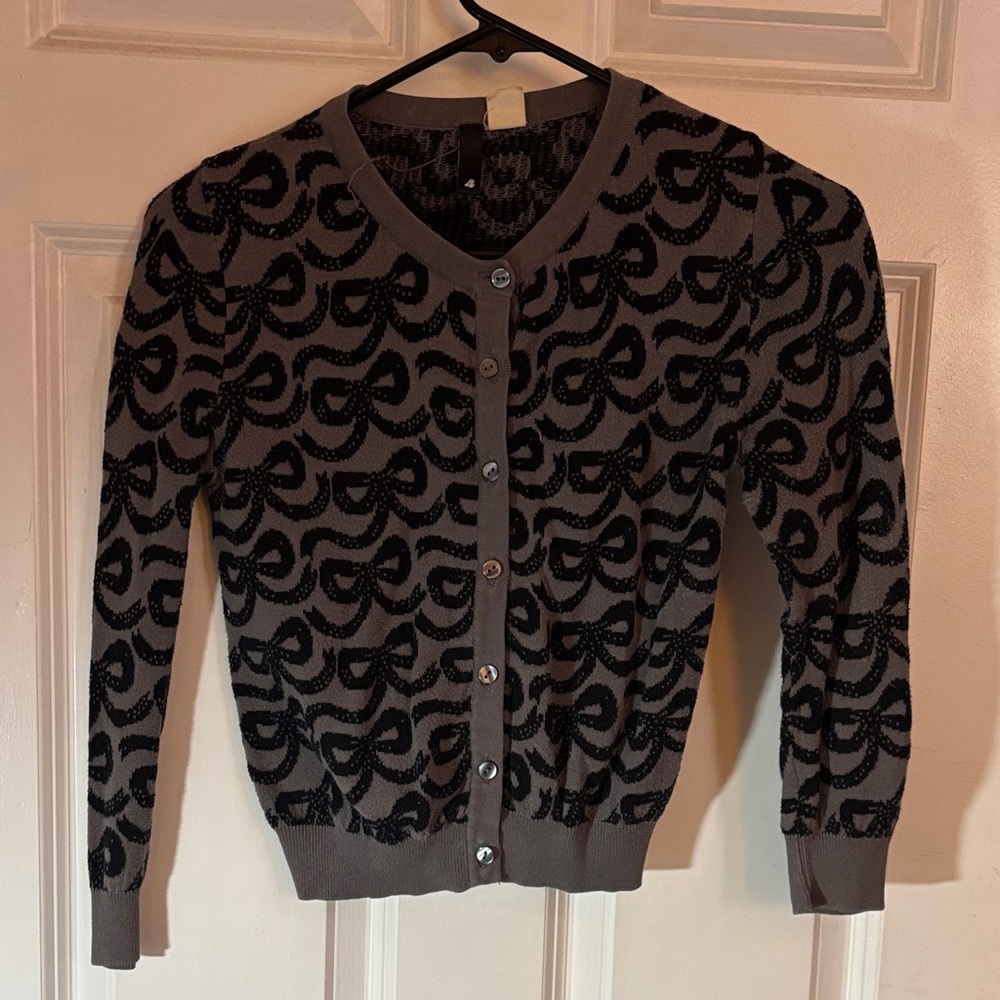Stylish Black and Gray H&M Women's Bow Sweater